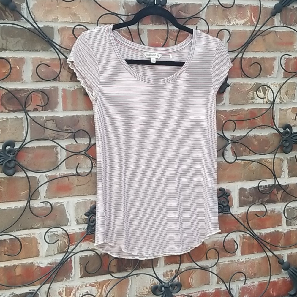 Toad & Co Daisy Rib Striped Tee - Small